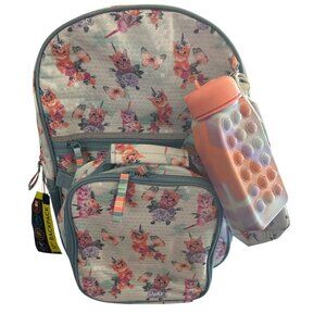 Wonder Nation Girls 17" Sequin Caticorn Dreams Backpack & Lunch Bag Set